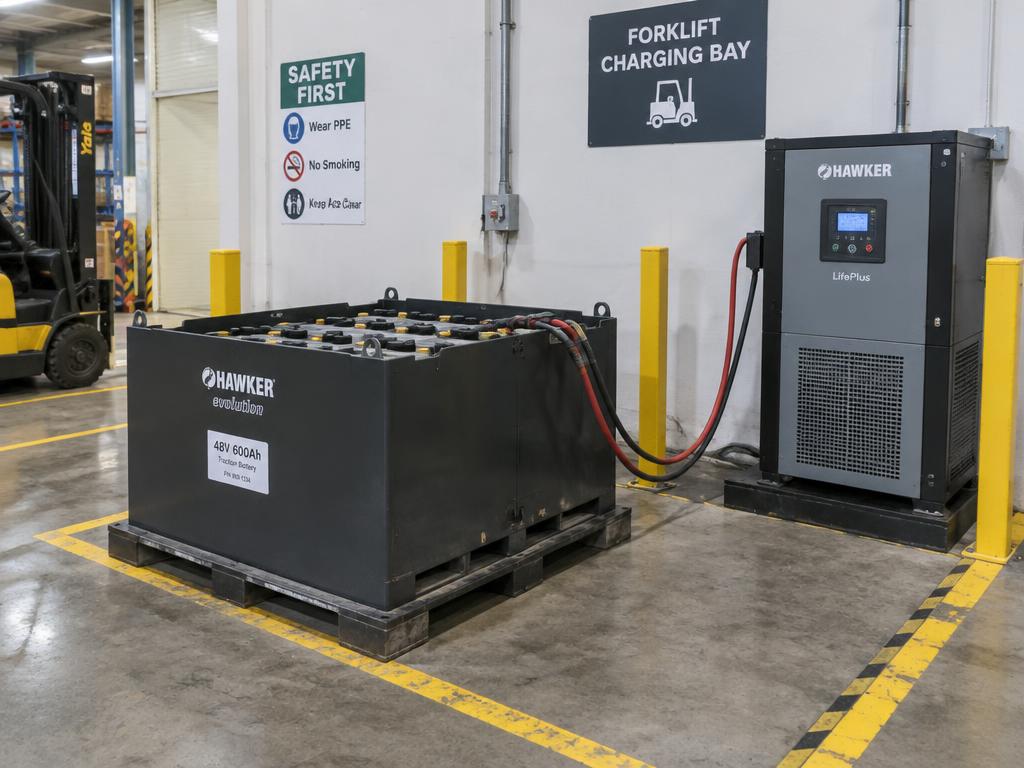 Electric forklift batteries
